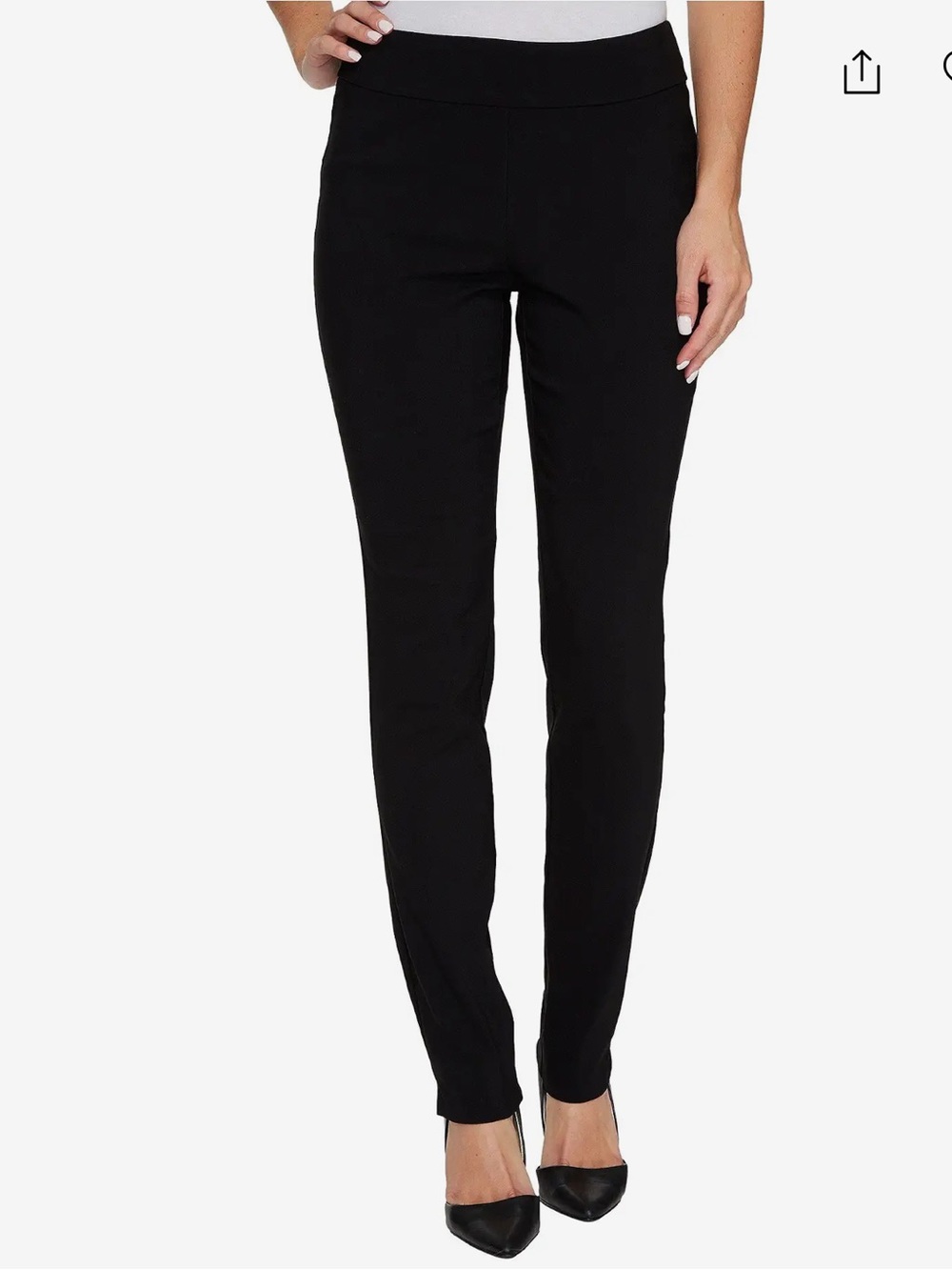 MK S Ponte Knit Solid Black Pull On Pants